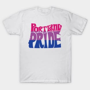 Portland Pride Festival - Bi - Oregon Silhouette T-Shirt